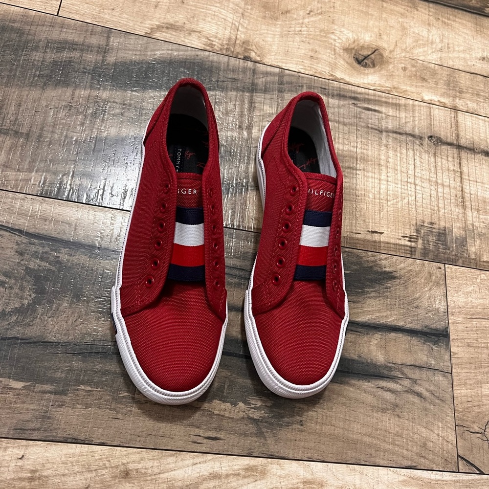 Tommy Hilfiger Red and White Women’s  Sneakers